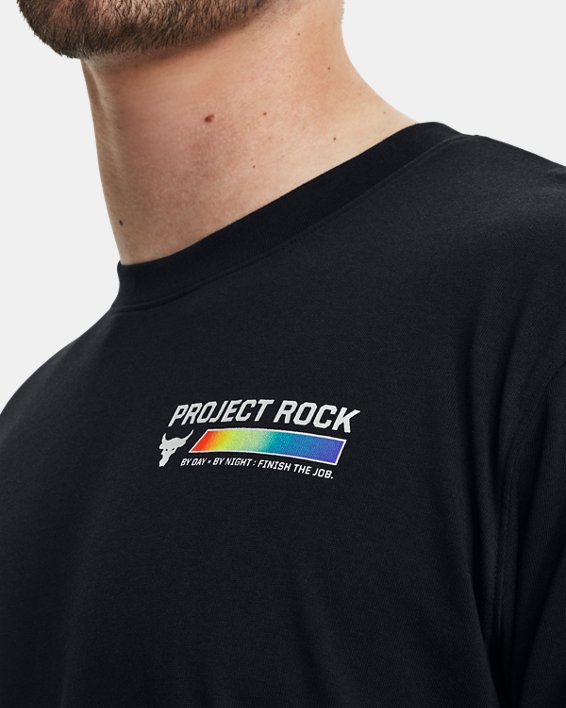 Men's Project Rock Thermal Bull Heavyweight Short Sleeve in Black image number 3